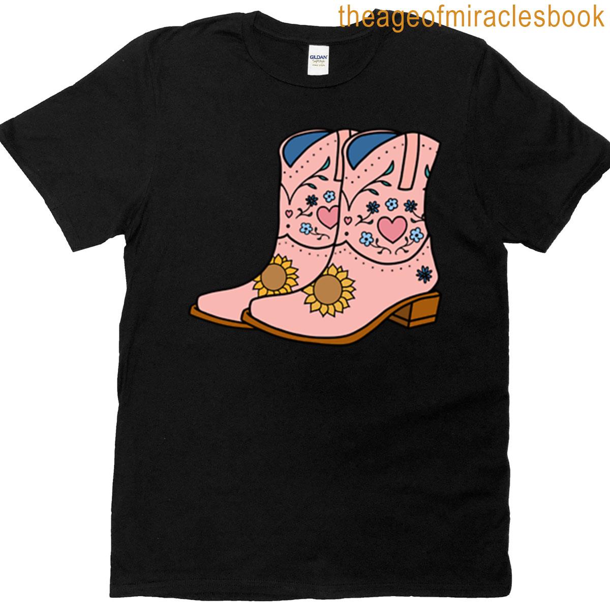 Pink Cowboy Boots T-shirt