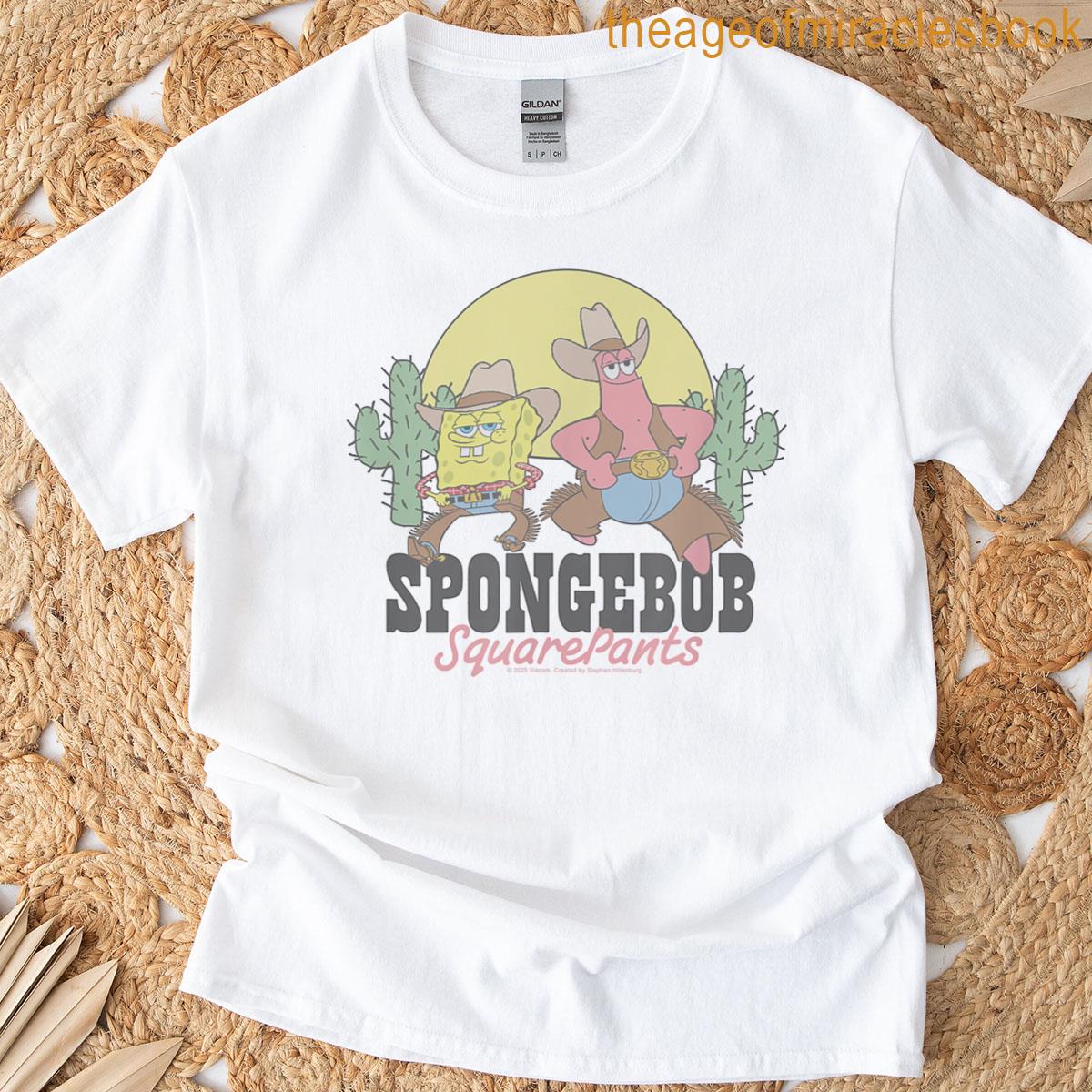 Spongebob Squarepants Patrick Cactus Cowboys T-shirt