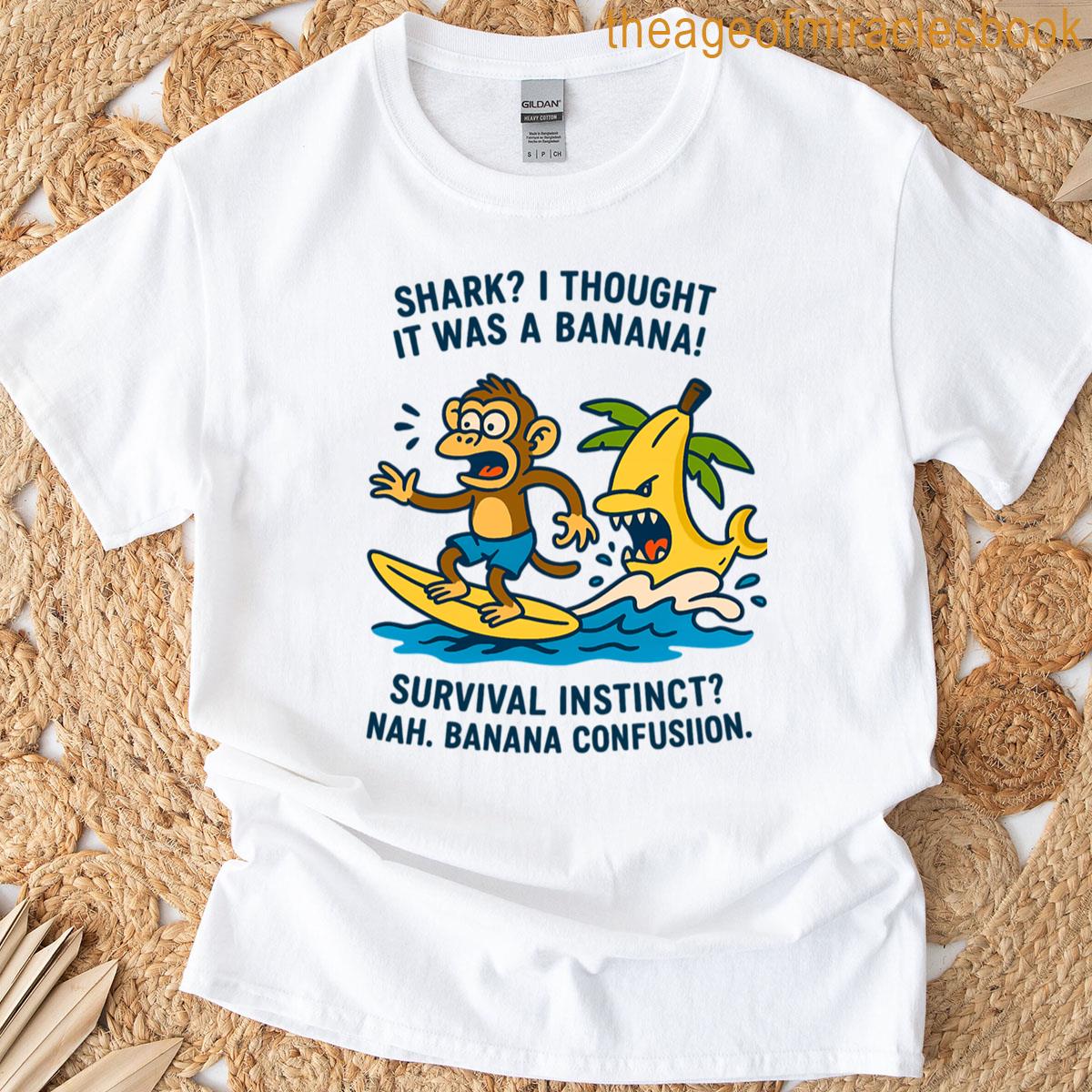 Surfing Monkey Too Nuked To Care T-shirt