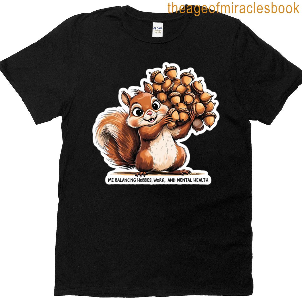Acorn Balancing Squirrel T-shirt