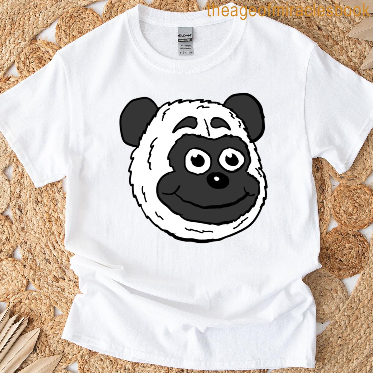 Cartoon Panda Head Oversized T-shirt