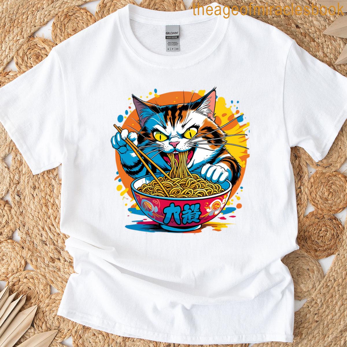 Crazy Noodle Cat T-shirt