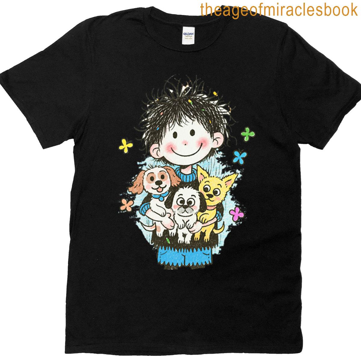 Cute Boy With Small Puppies Oversized T-shirt