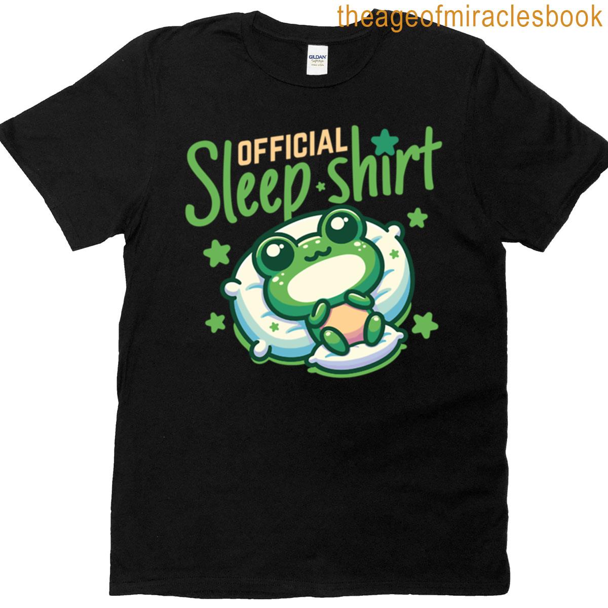 Cute Frog Sleep Design Premium T-shirt