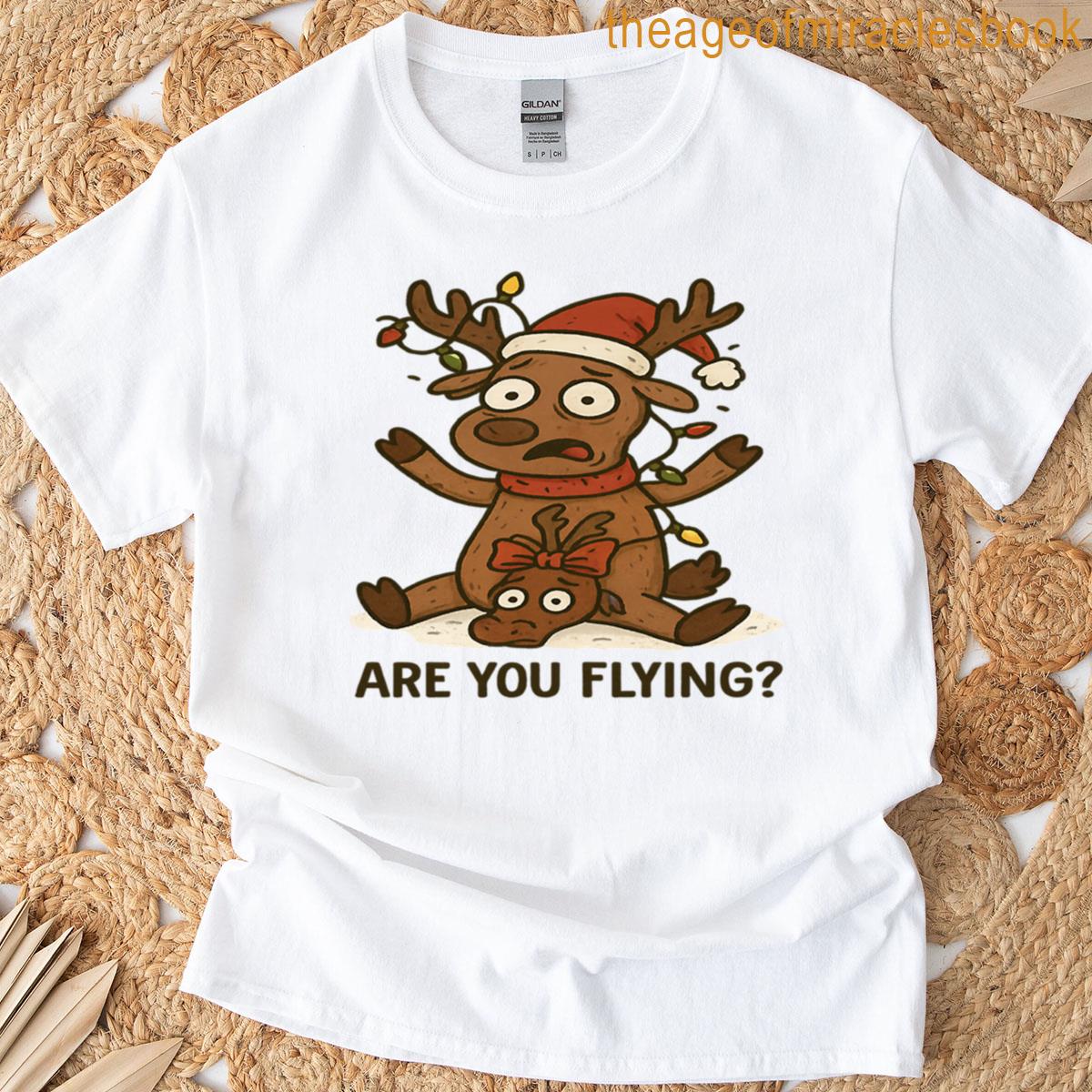 Derpy Reindeer Are You Flying T-shirt