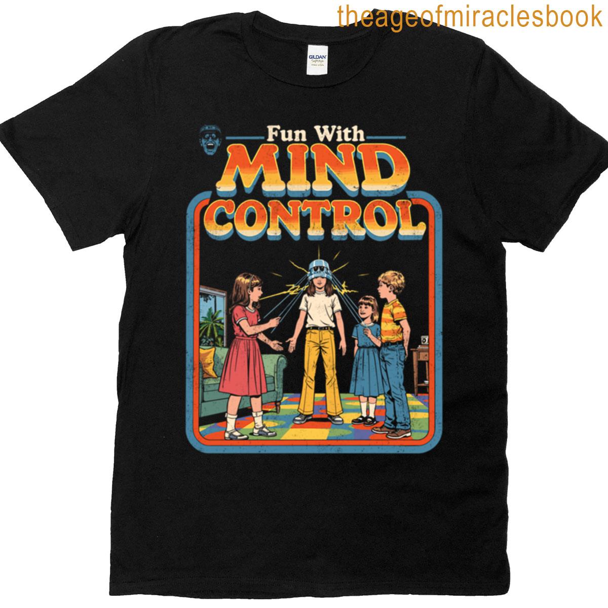Fun With Mind Control – Funny Retro Horror 70s Art T-shirt