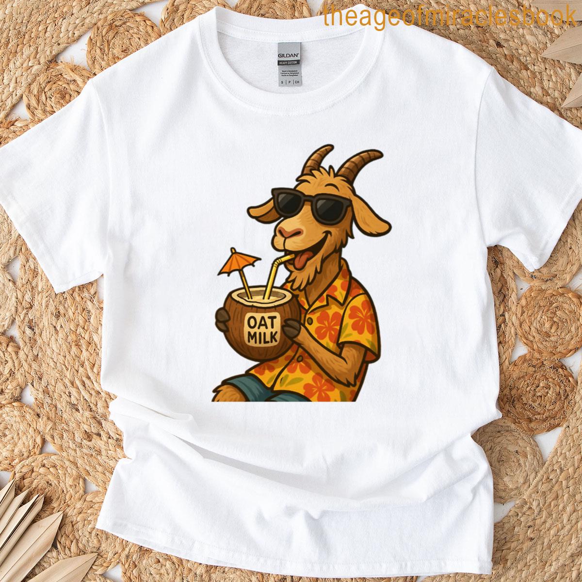Funny Goat Drinks Oat Milk T-shirt