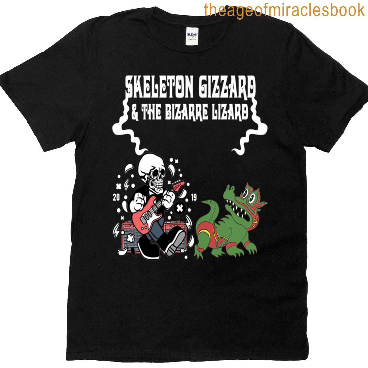Funny King Gizzard Skeleton Lizard Wizard T-shirt