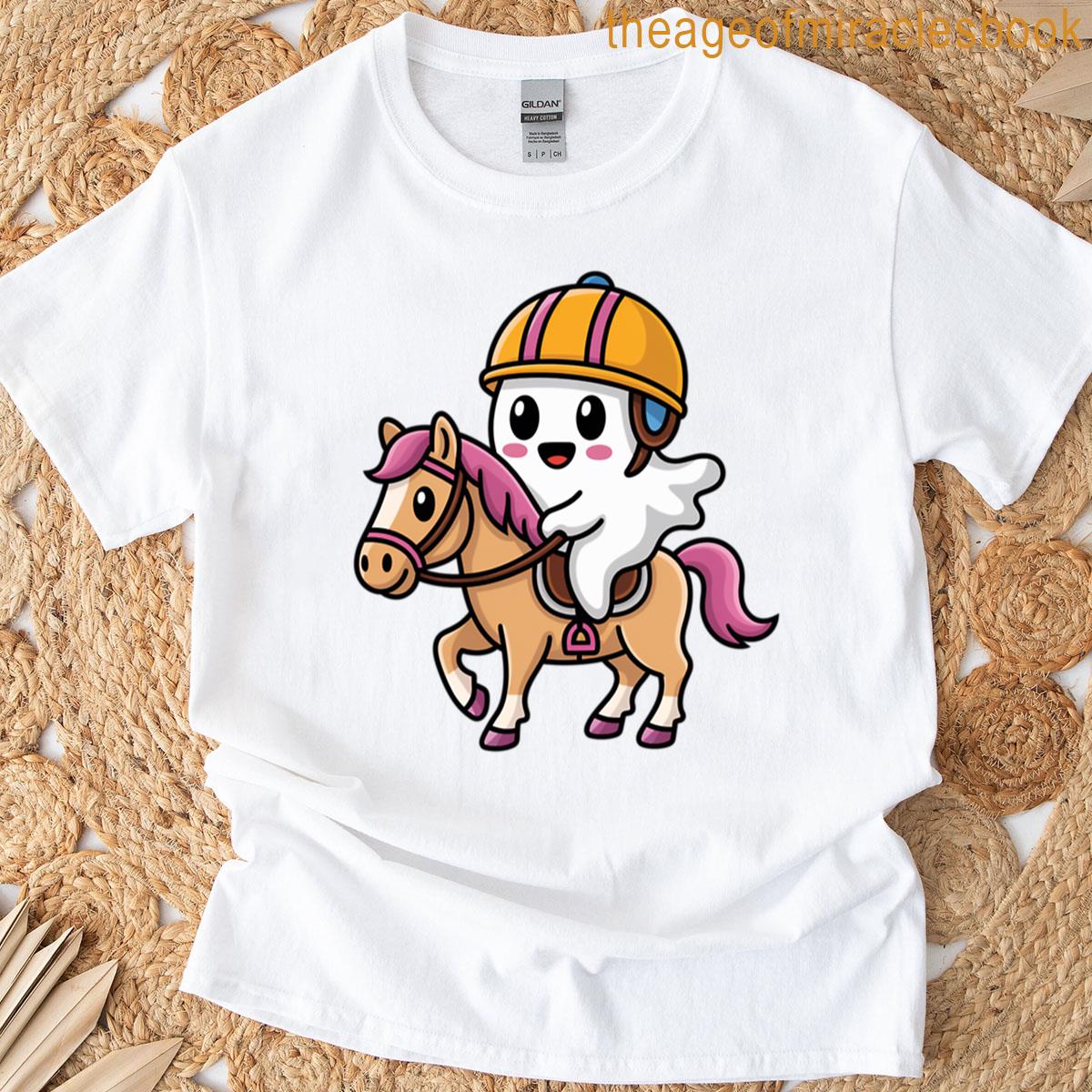 Haunted Hobbies Horseback Riding Ghost T-shirt