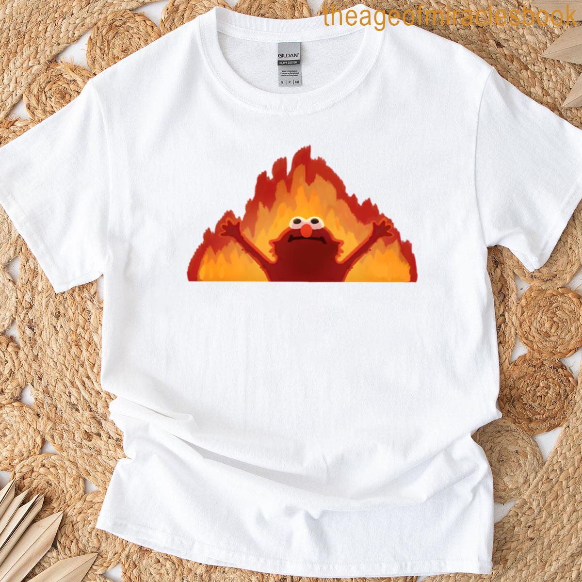 Hellmo Elmo On Fire T-shirt