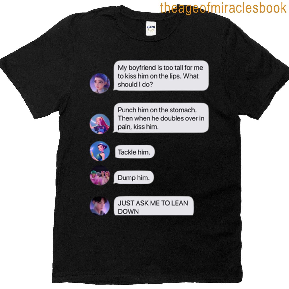 Huntrix Saja Boys Funny Text Oversized T-shirt