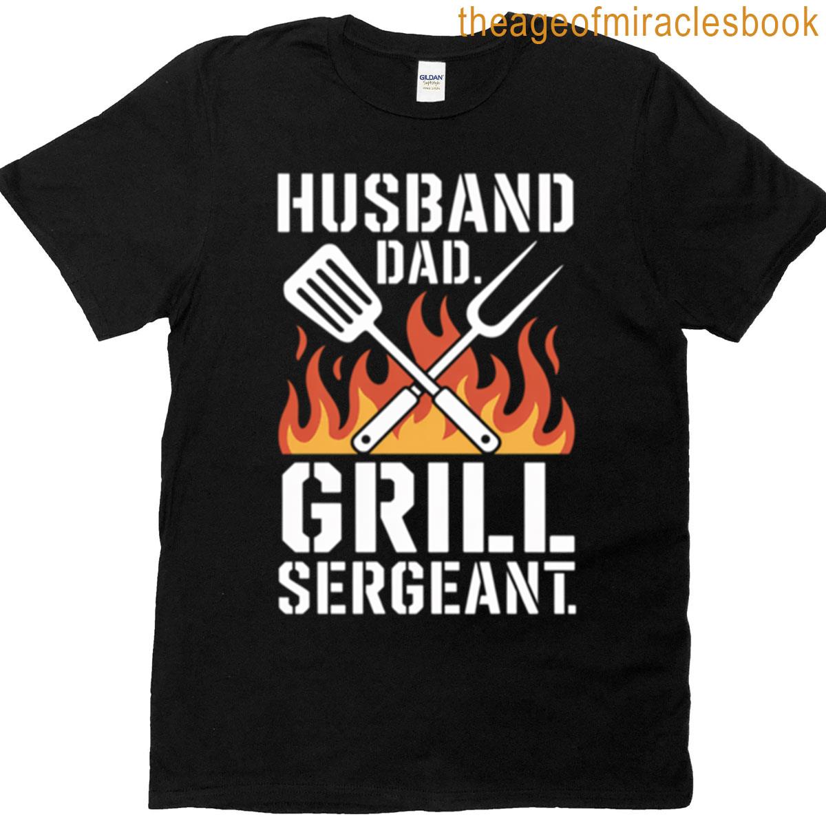 Husband Dad Grill Sergeant Oversized T-shirt
