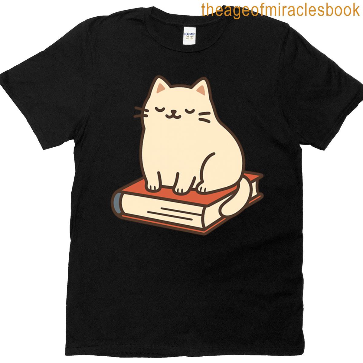 Plump Cat Sitting In Box Illustration T-shirt