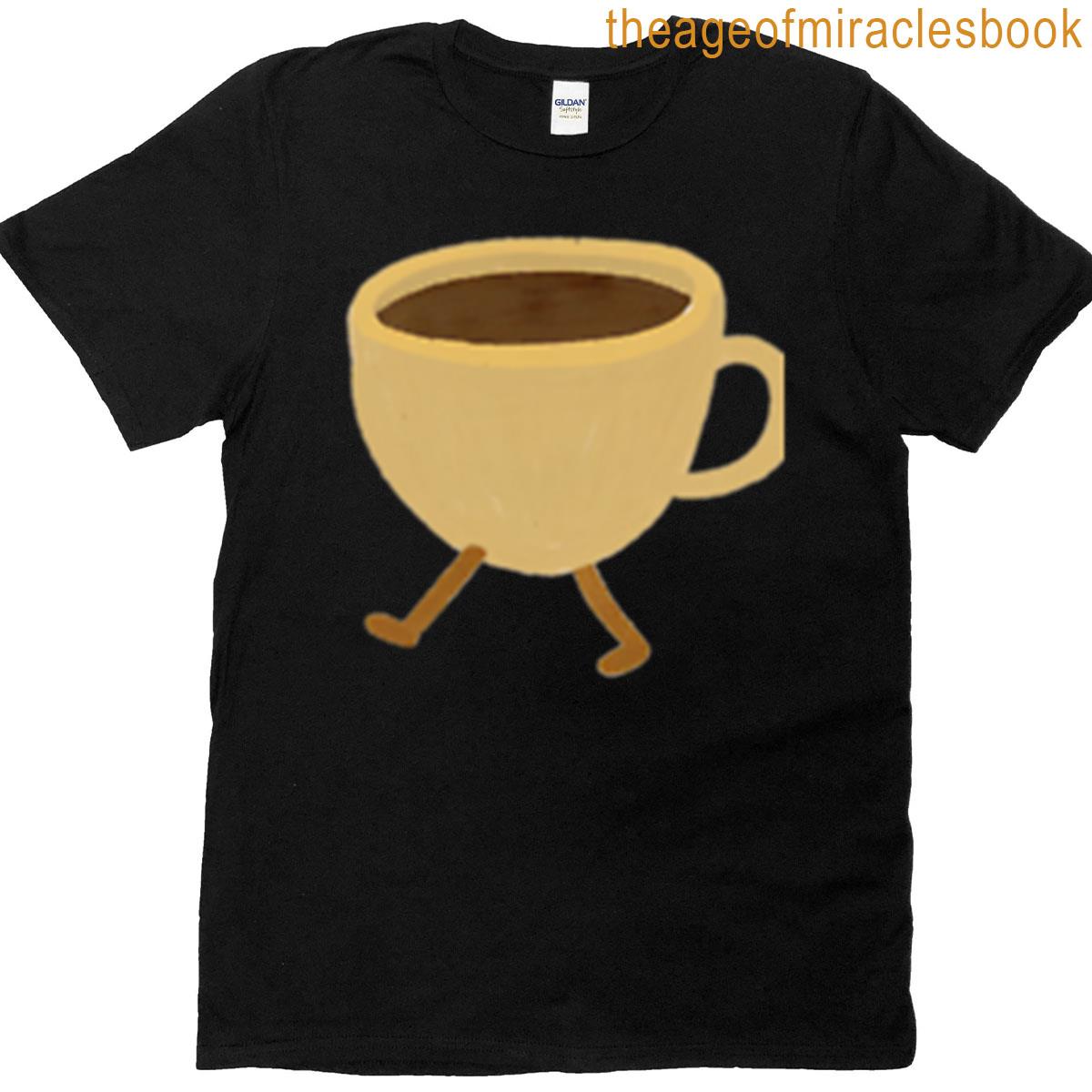 Running On Coffee Walking Espresso Cup Oversized T-shirt