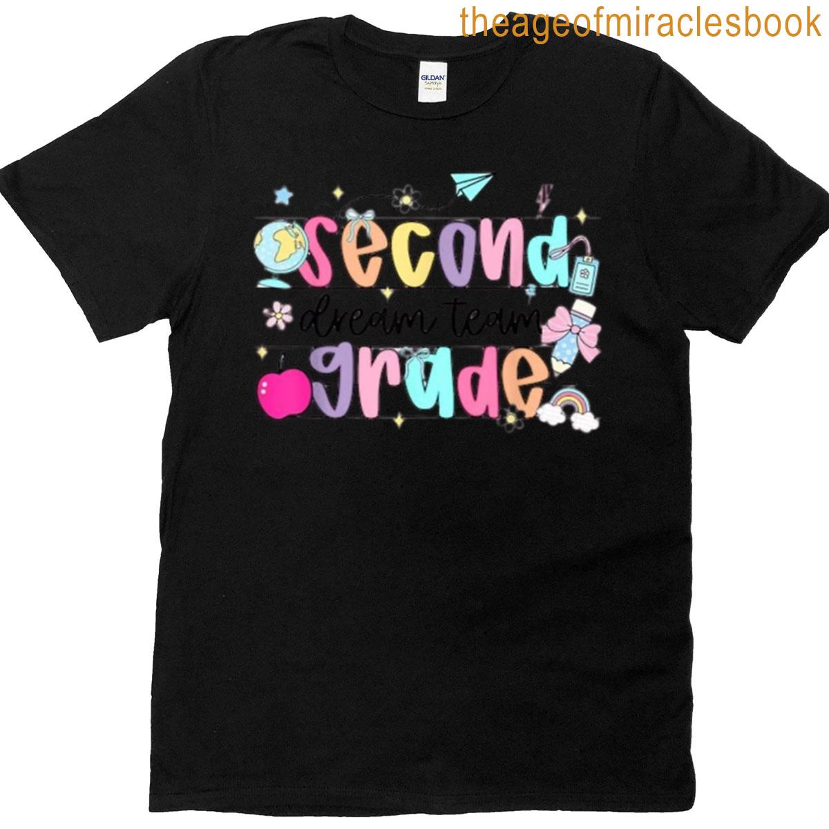 Second Grade Dream Team Cute Teacher Student Design Fitted T-shirt