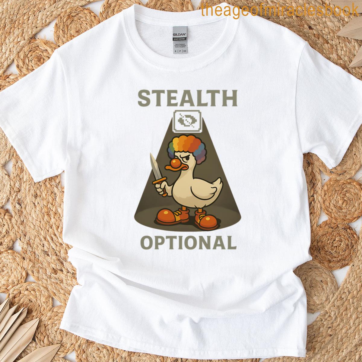 Stealth Optional Clown Assassin Duck Design T-shirt