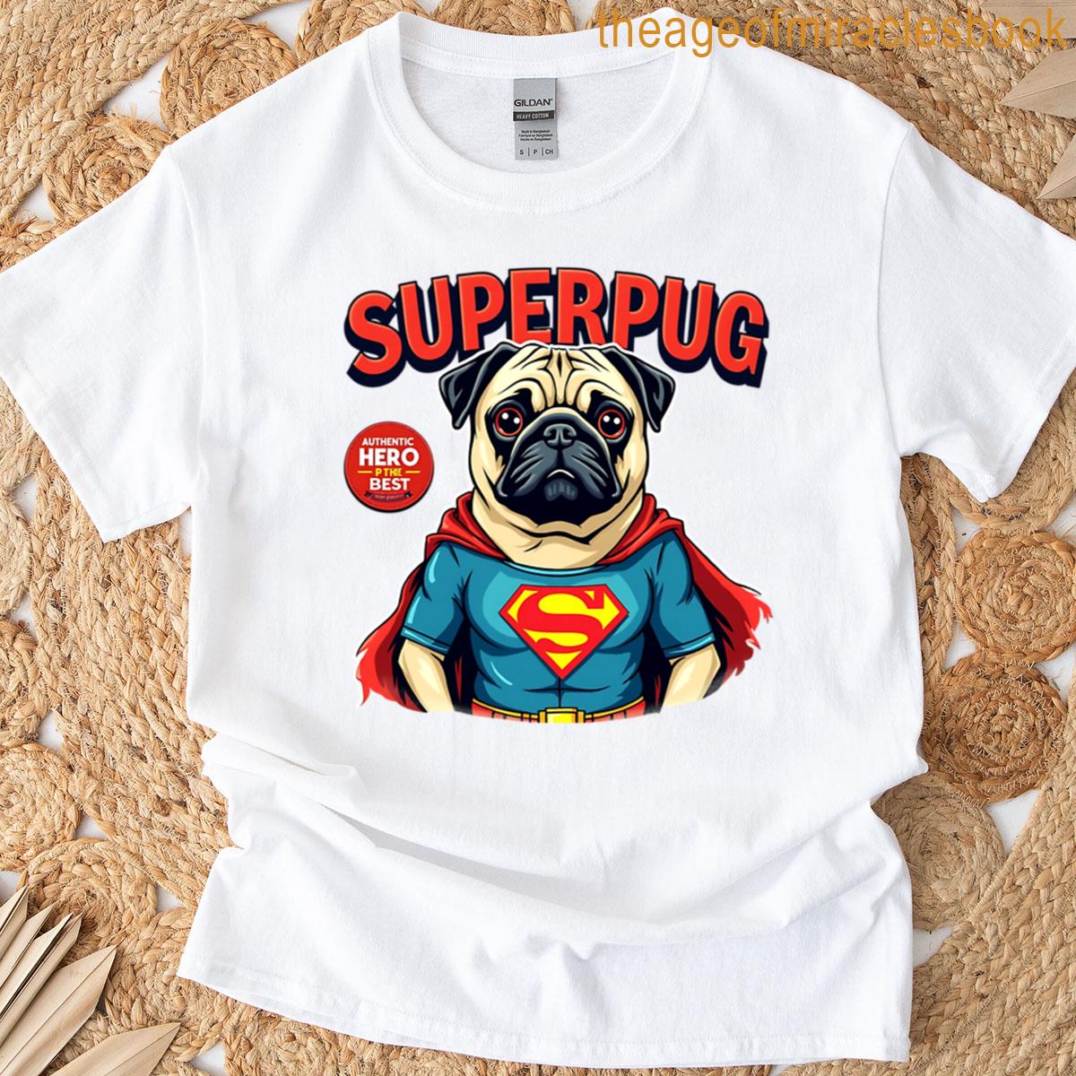 Superpug – The Ultimate Pug Hero Retro Comic Design T-shirt