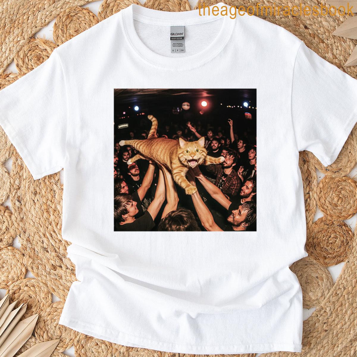 Funny Rock Show Cat T-shirt