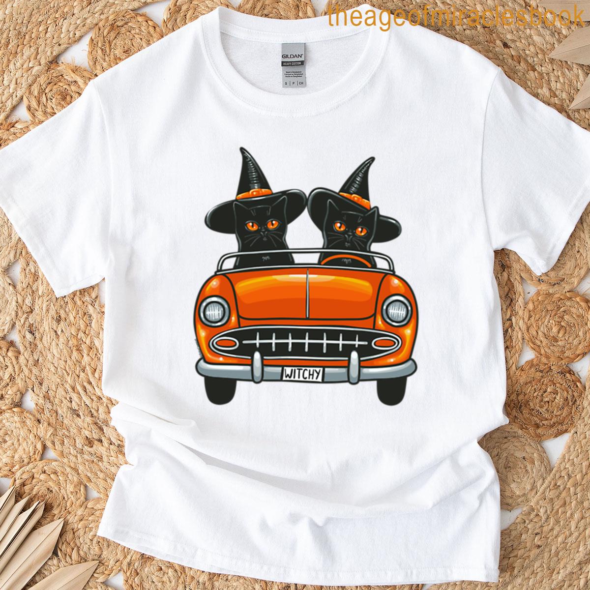 Halloween Witchy Cats Oversized T-shirt
