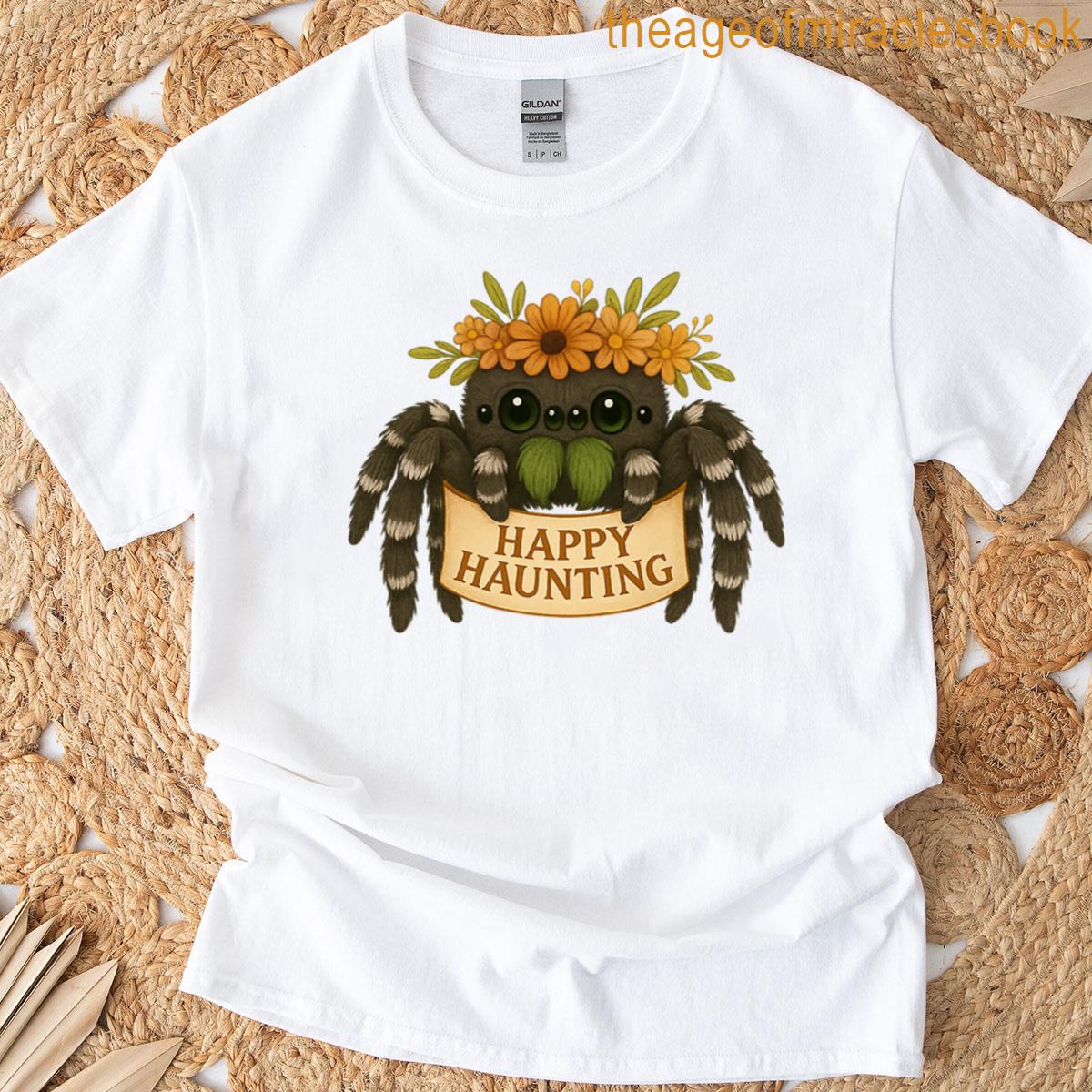Happy Haunting Bold Spider T-shirt