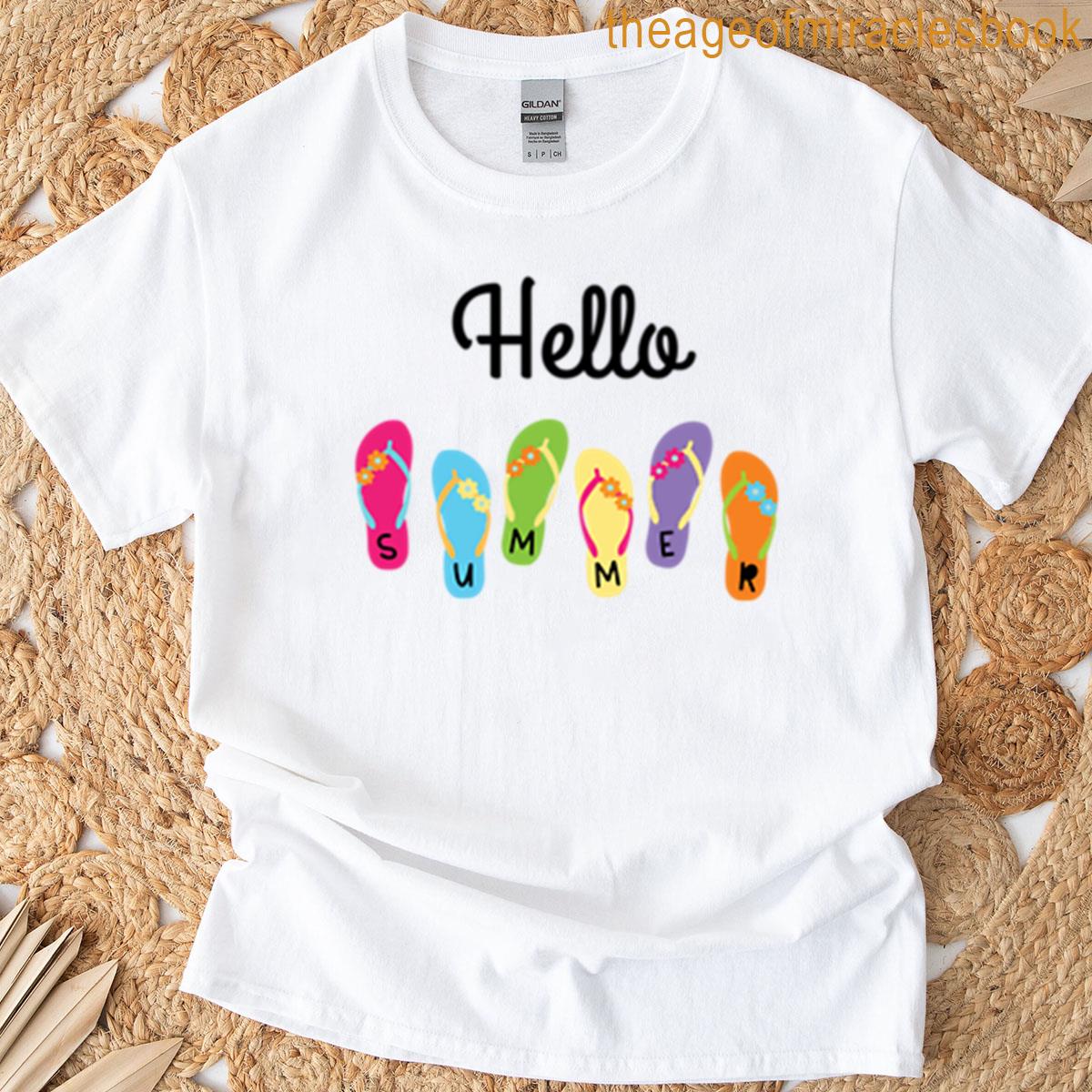 Hello Summer Coastal Vibes Graphic T-shirt