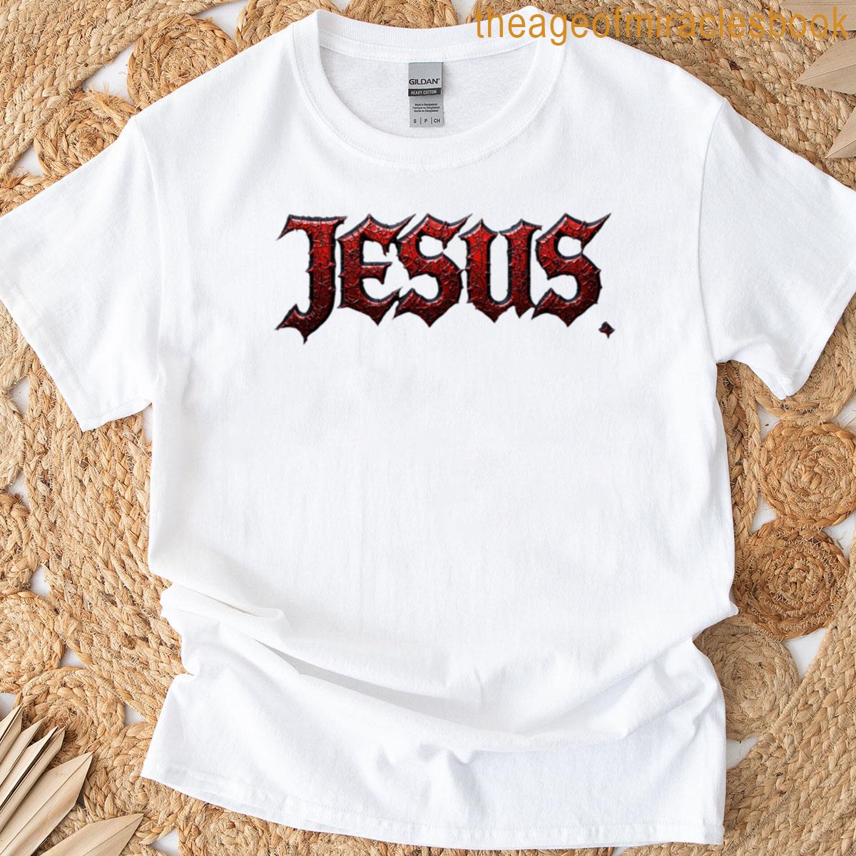 Jesus Gothic Black Metal Logo Oversized T-shirt