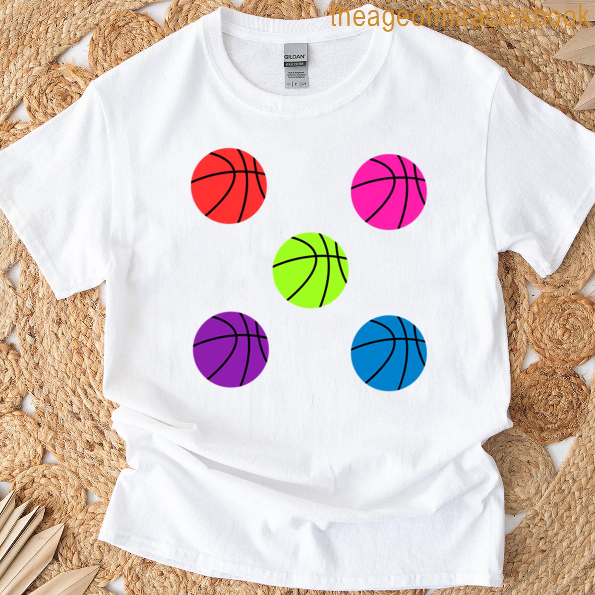 Neon Bright Basketball Sticker Pack T-shirt