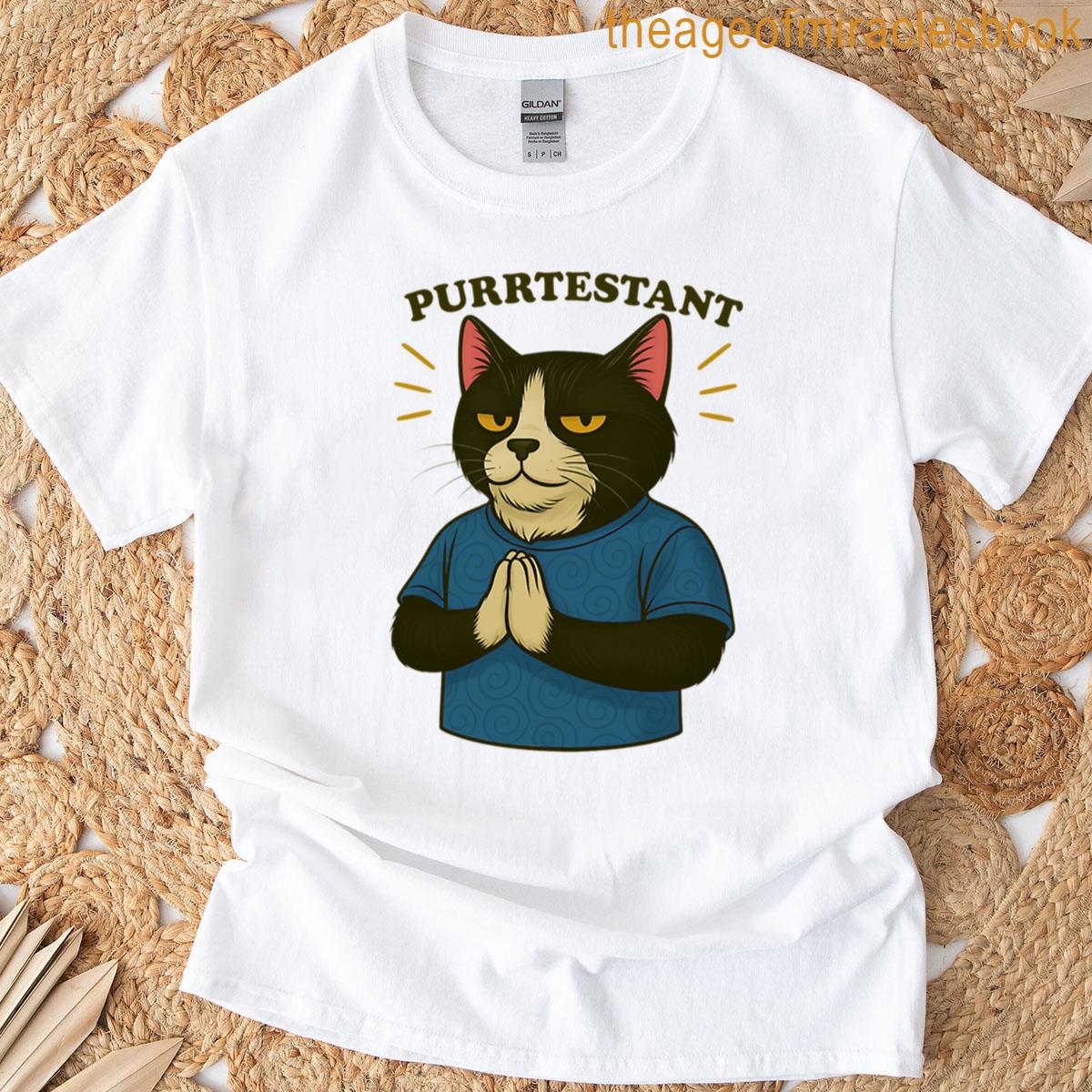 Purrtestant Cat Protestant Oversized T-shirt