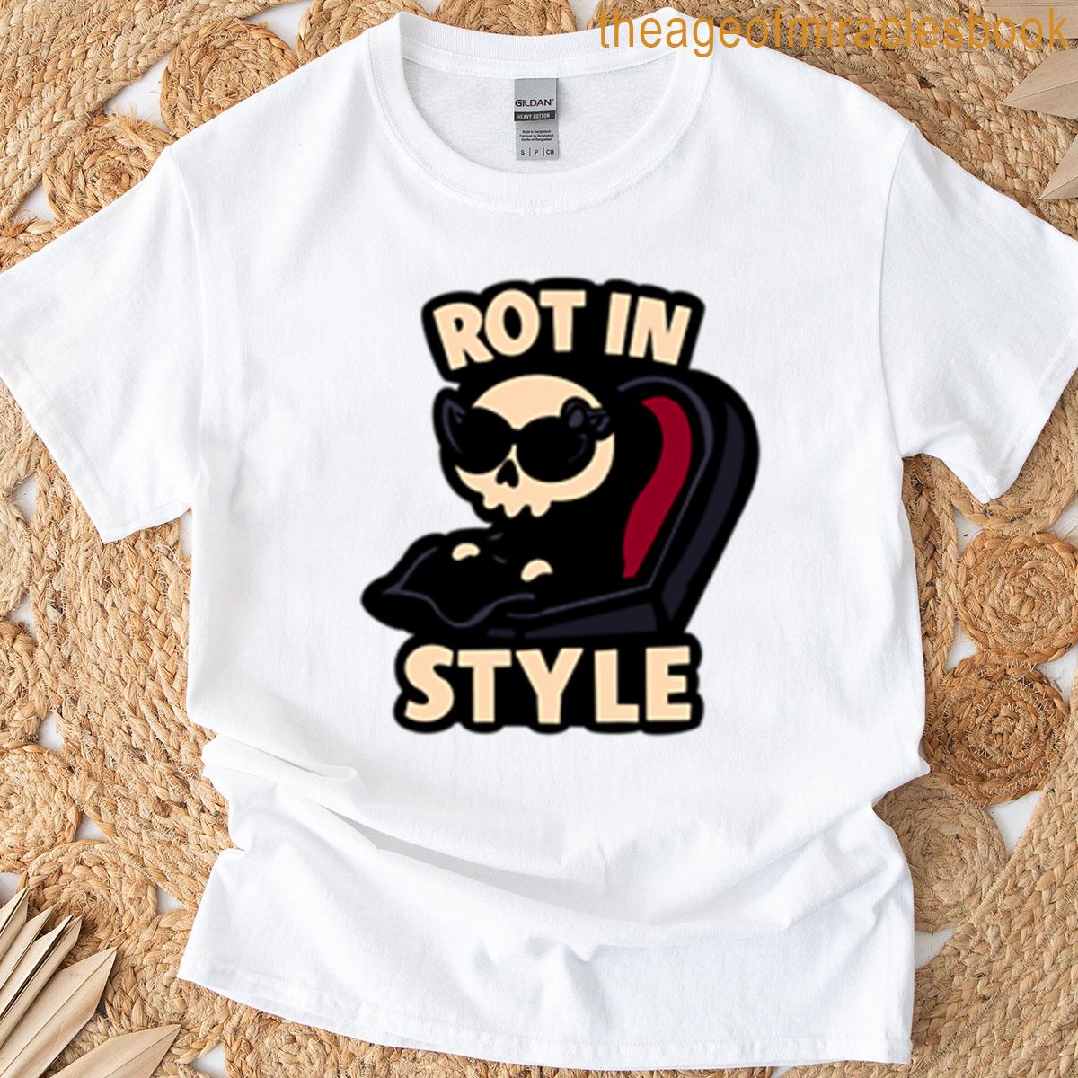 Rot In Style Glam Skeleton Oversized T-shirt