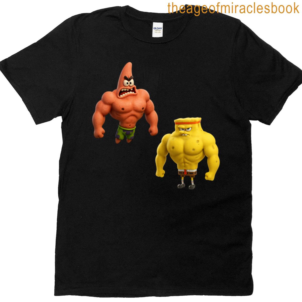 Spongebob Vs Muscle Patrick Star T-shirt