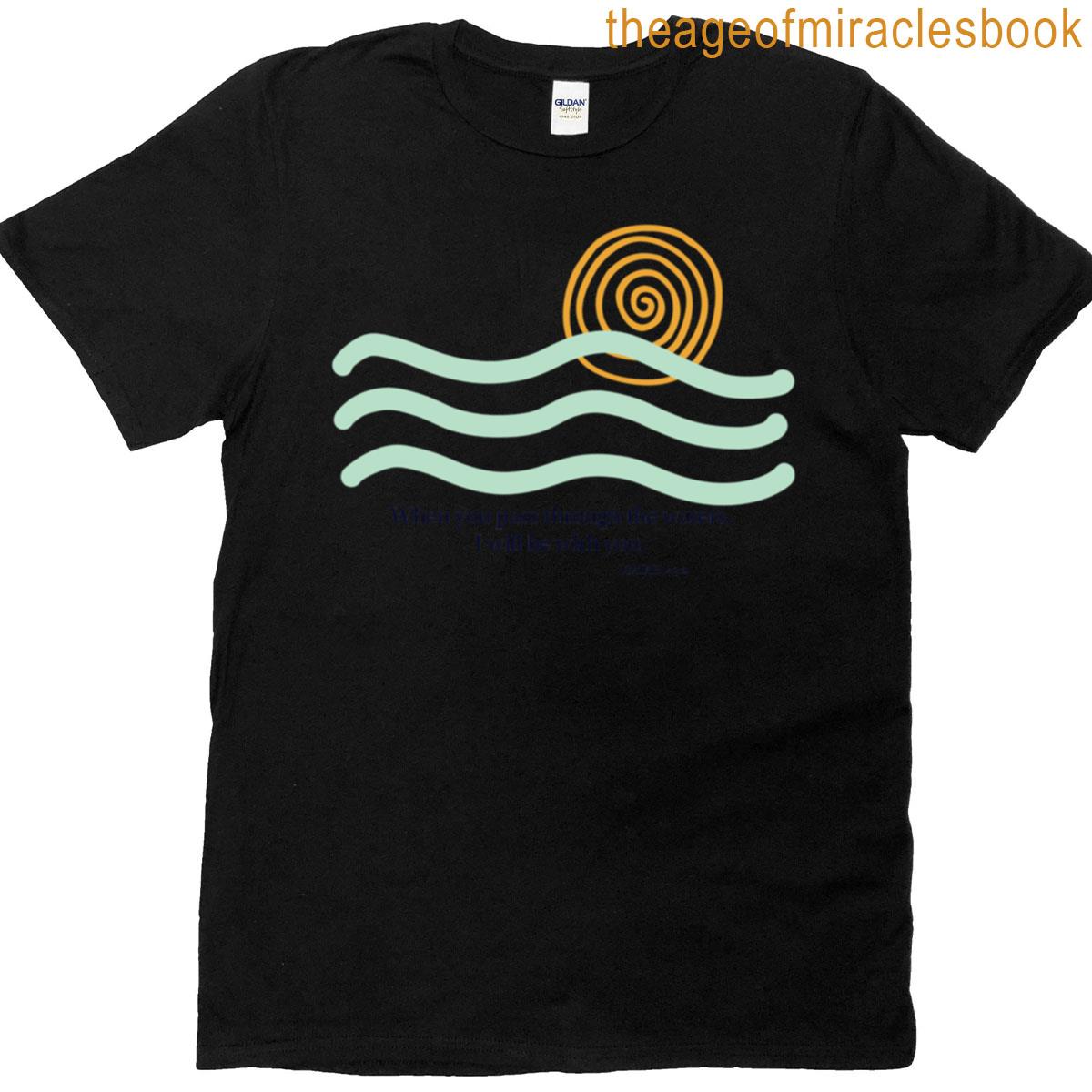 Through The Deep Waters Abstract Waves T-shirt