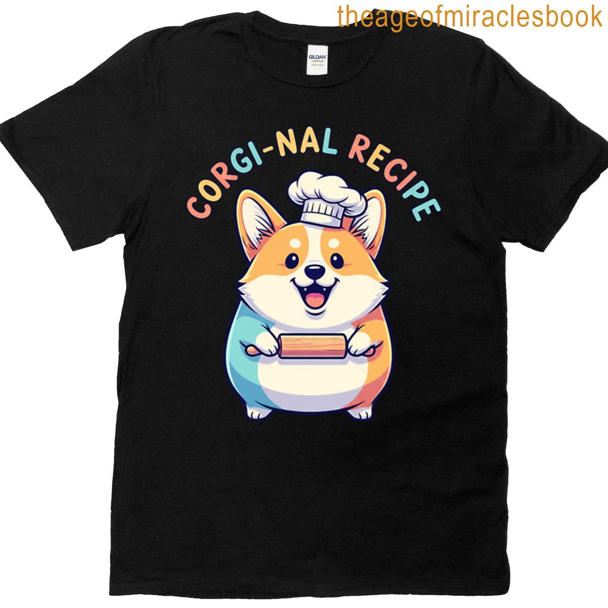 Chubby Happy Corgi Chef Cooking T-shirt