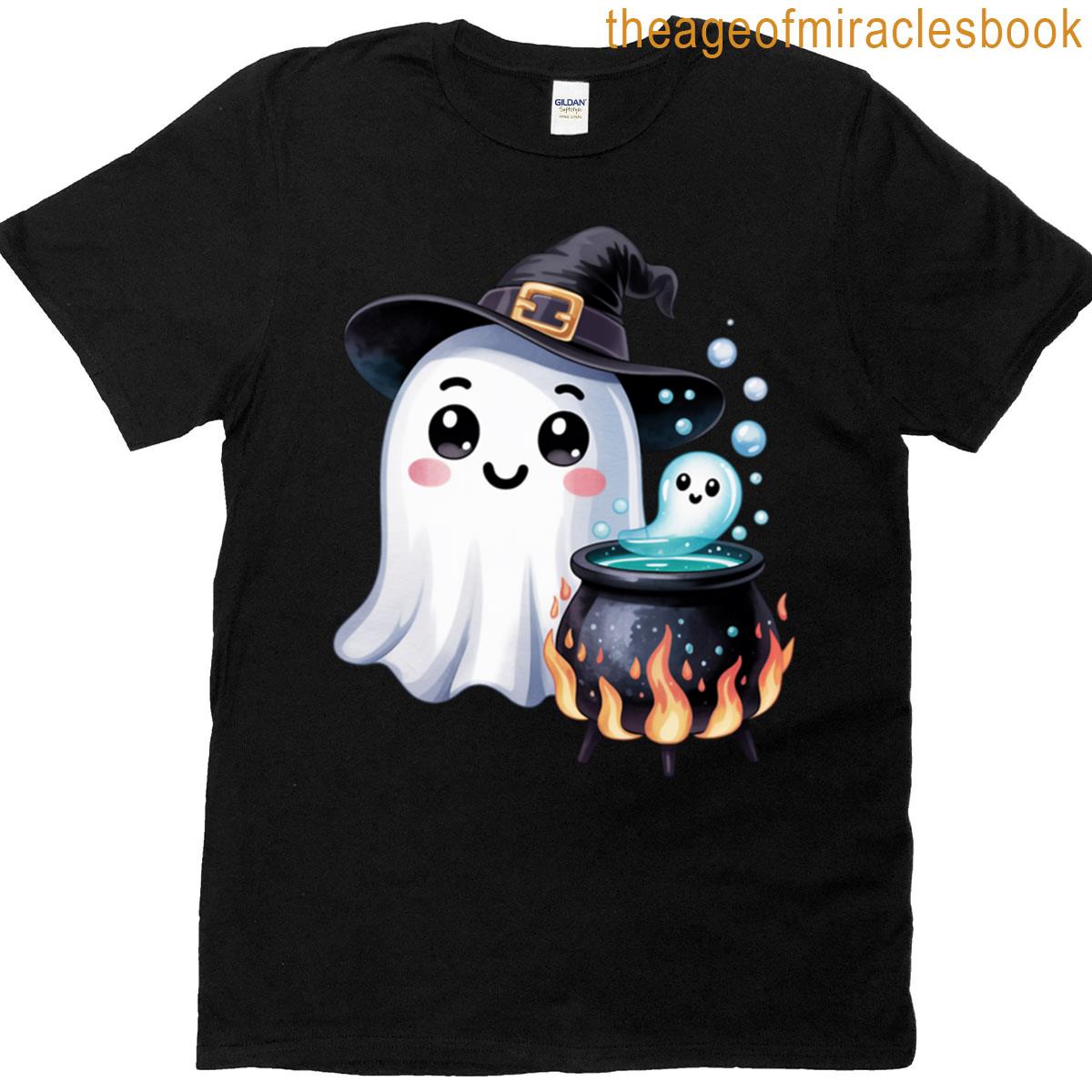 Cute Ghost With A Black Pot Oversized T-shirt
