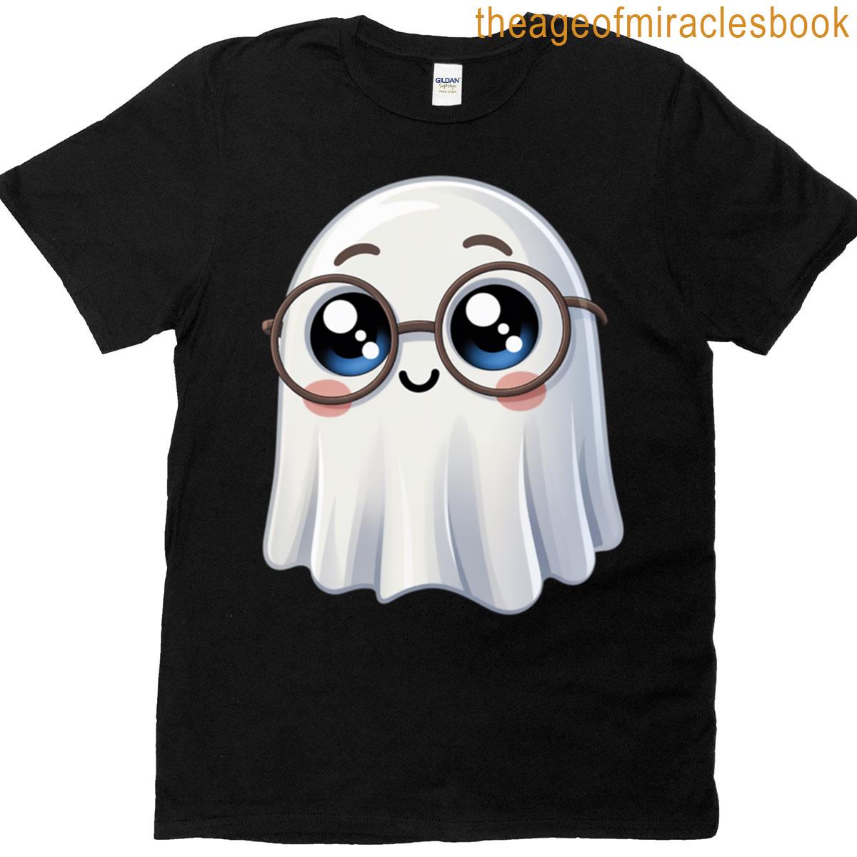 Cute Ghost With Glasses T-shirt