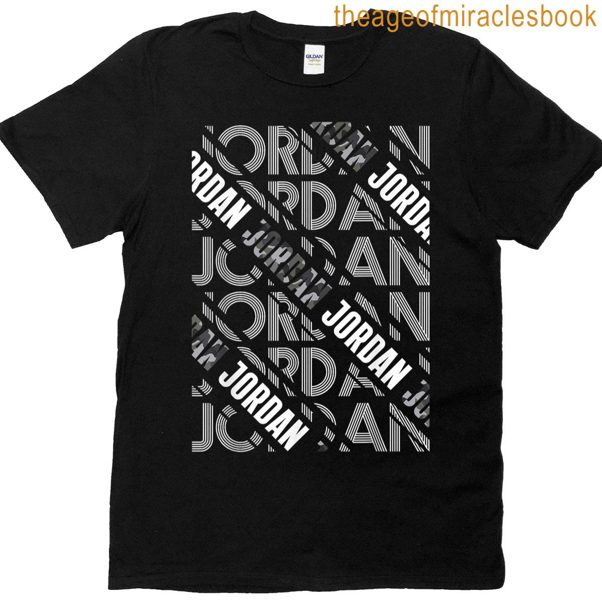 Diagonal Jordan Pattern Jordan Camo Pattern Grey Camouflage T-shirt