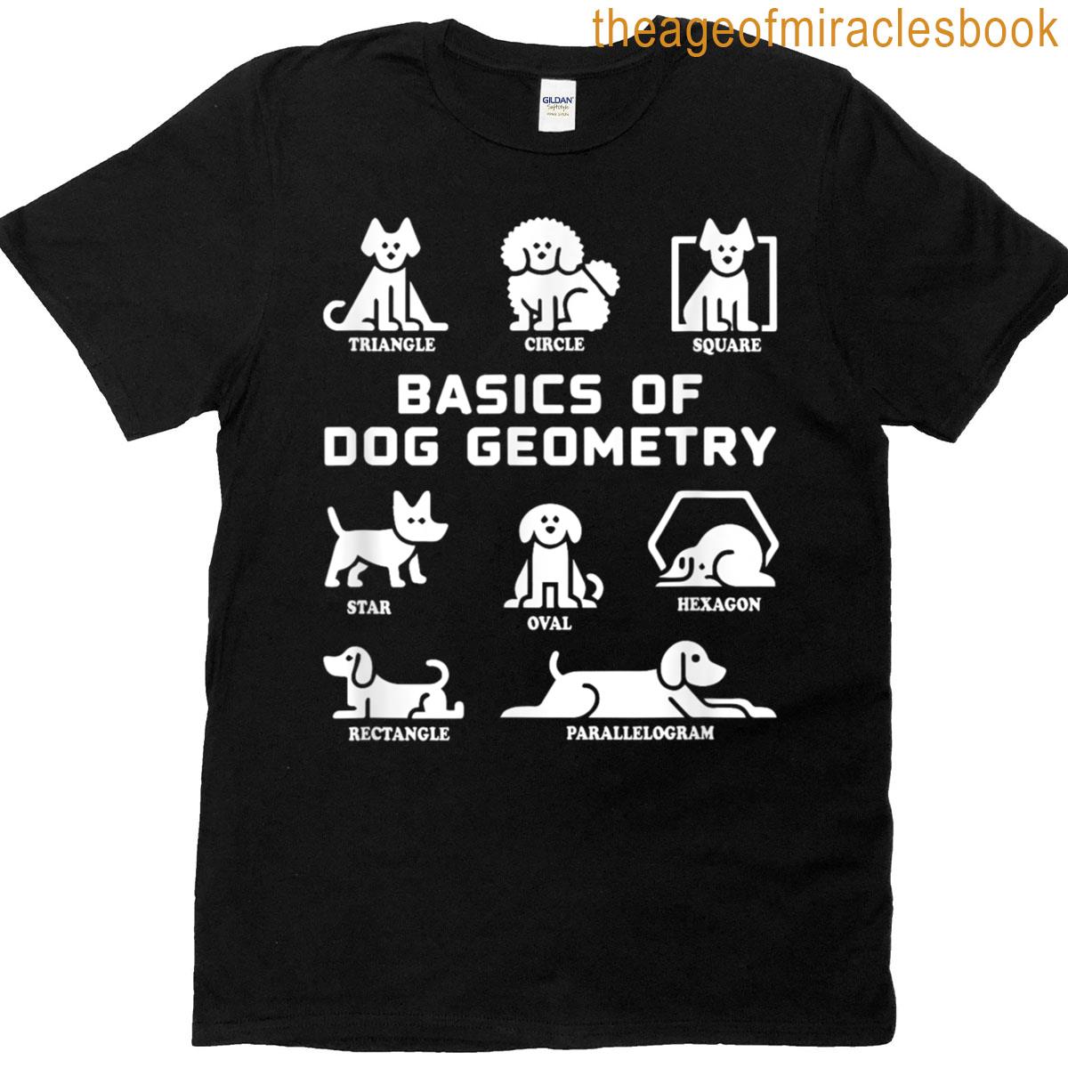 Funny Dog Math Teacher Back To School Geometry T-shirt