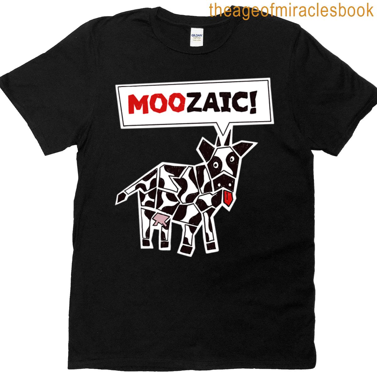 Moozaic Funny Cow Mosaic Pattern Oversized T-shirt
