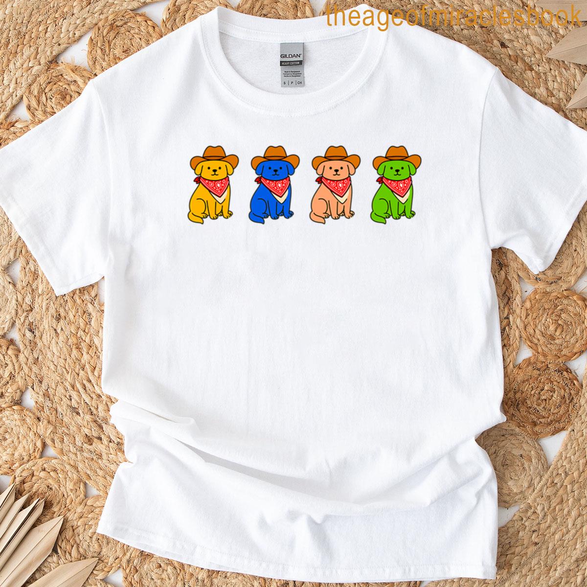 Multicolored Cowboy Dog T-shirt
