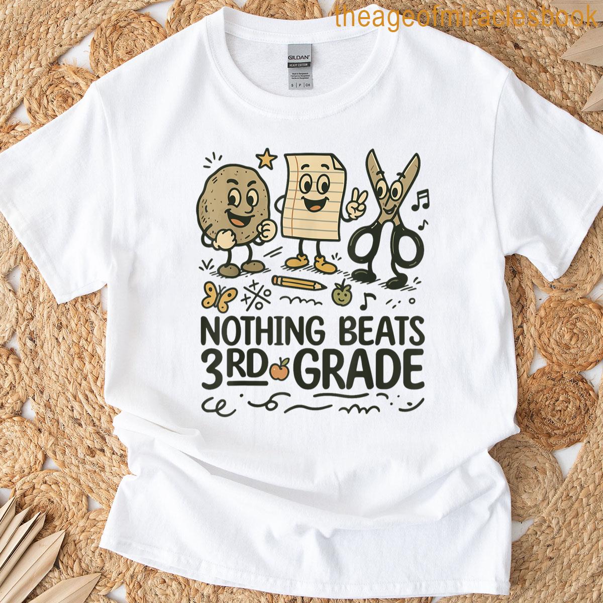 Nothing Beats 3rd Grade Rock Paper Scissors Back To School T-shirt