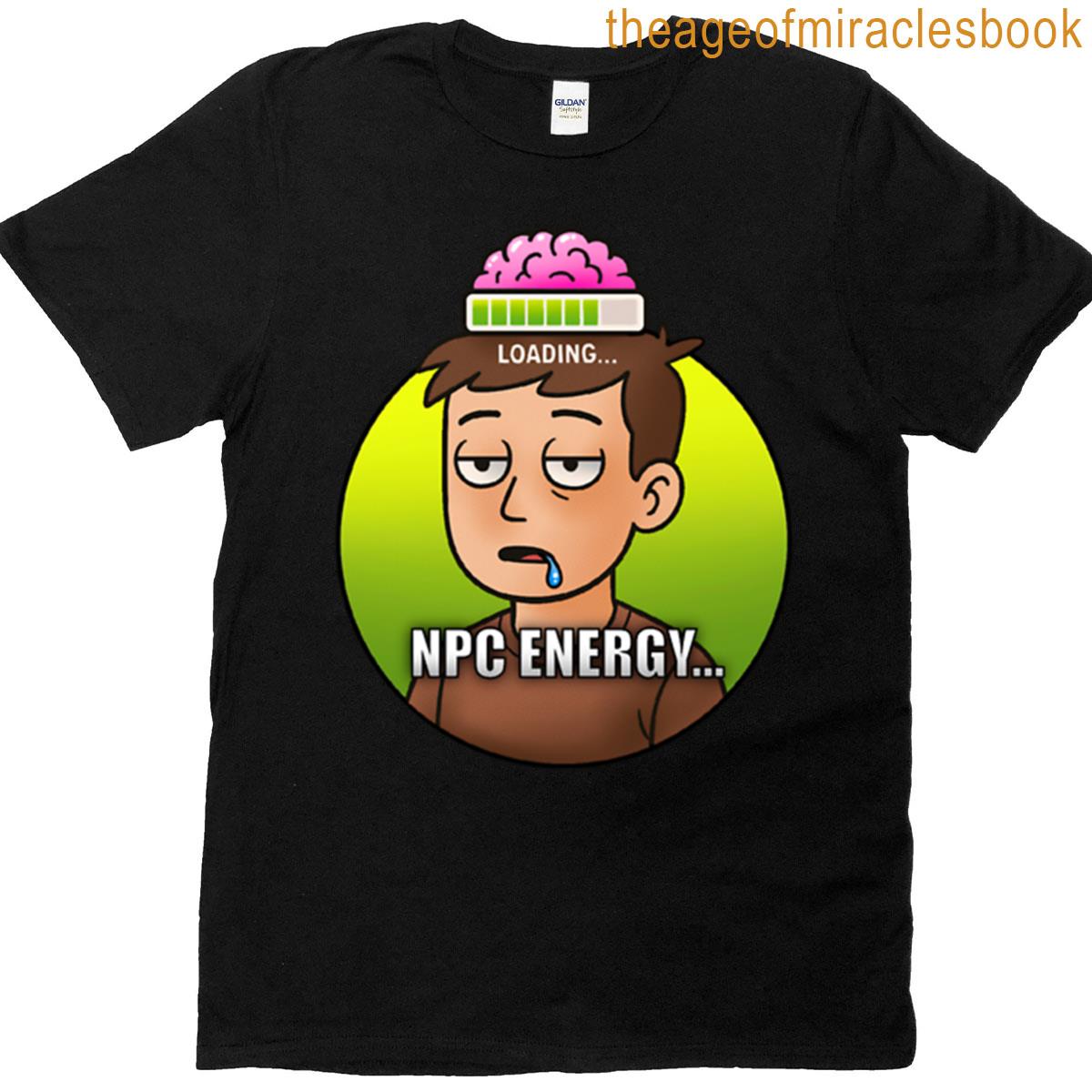 Npc Energy – Funny Brain Loading Meme Aesthetic T-shirt