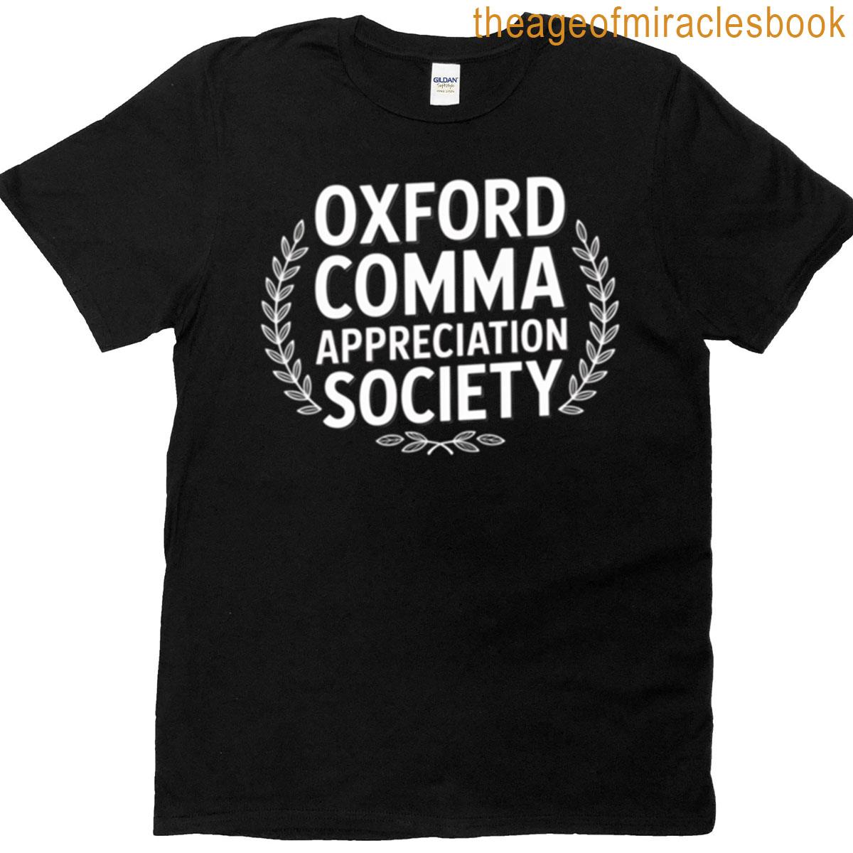 Oxford Comma Appreciation Society T-shirt