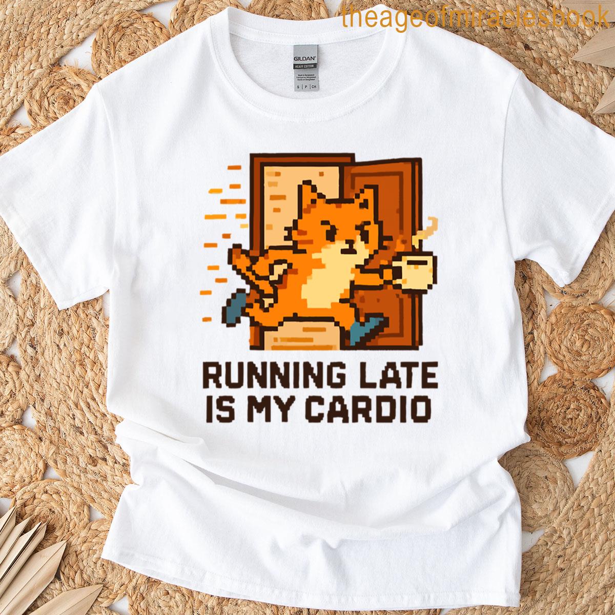 Pixel Fox On A Caffeine Mission T-shirt