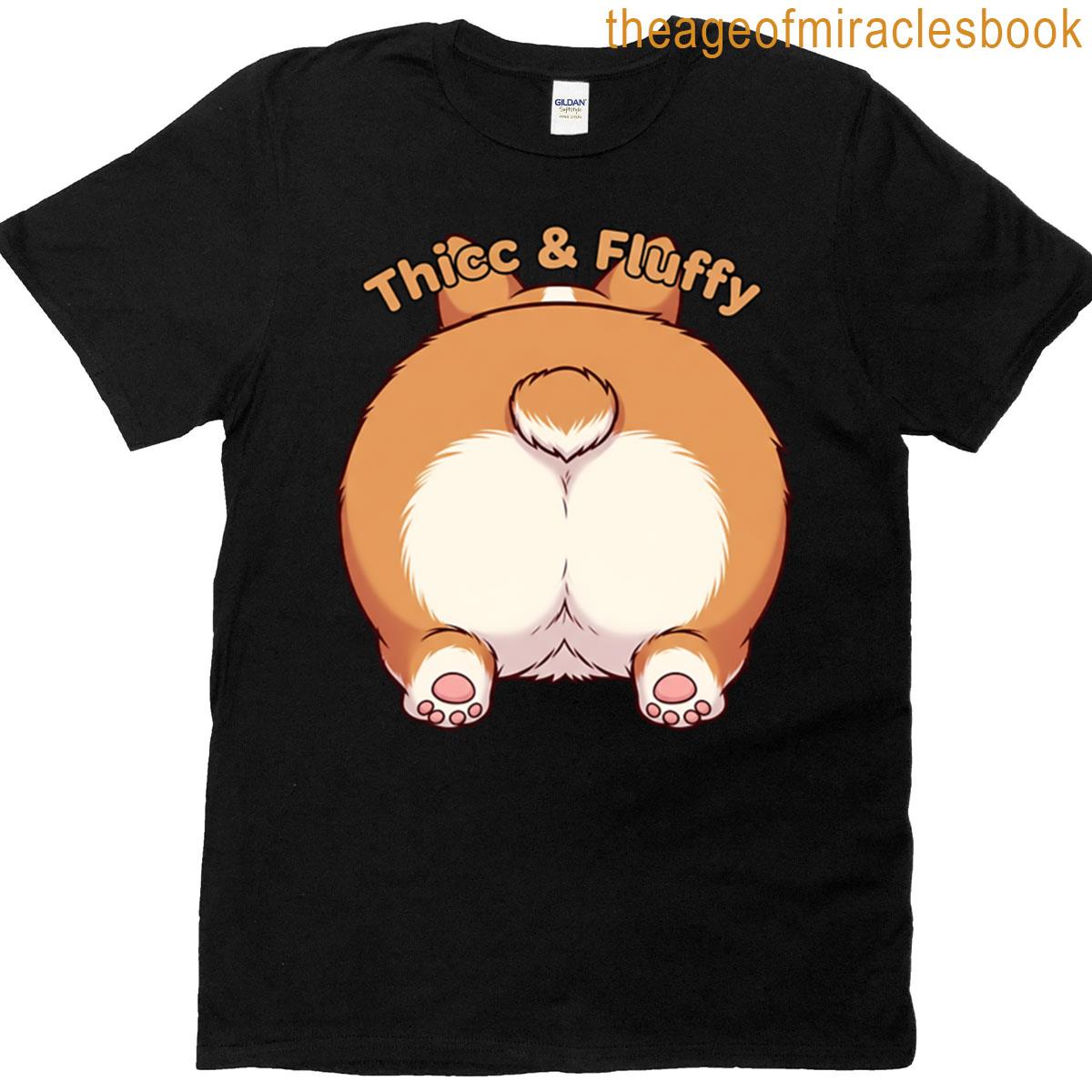 Thicc Fluffy Corgi Butt Dog Lover T-shirt