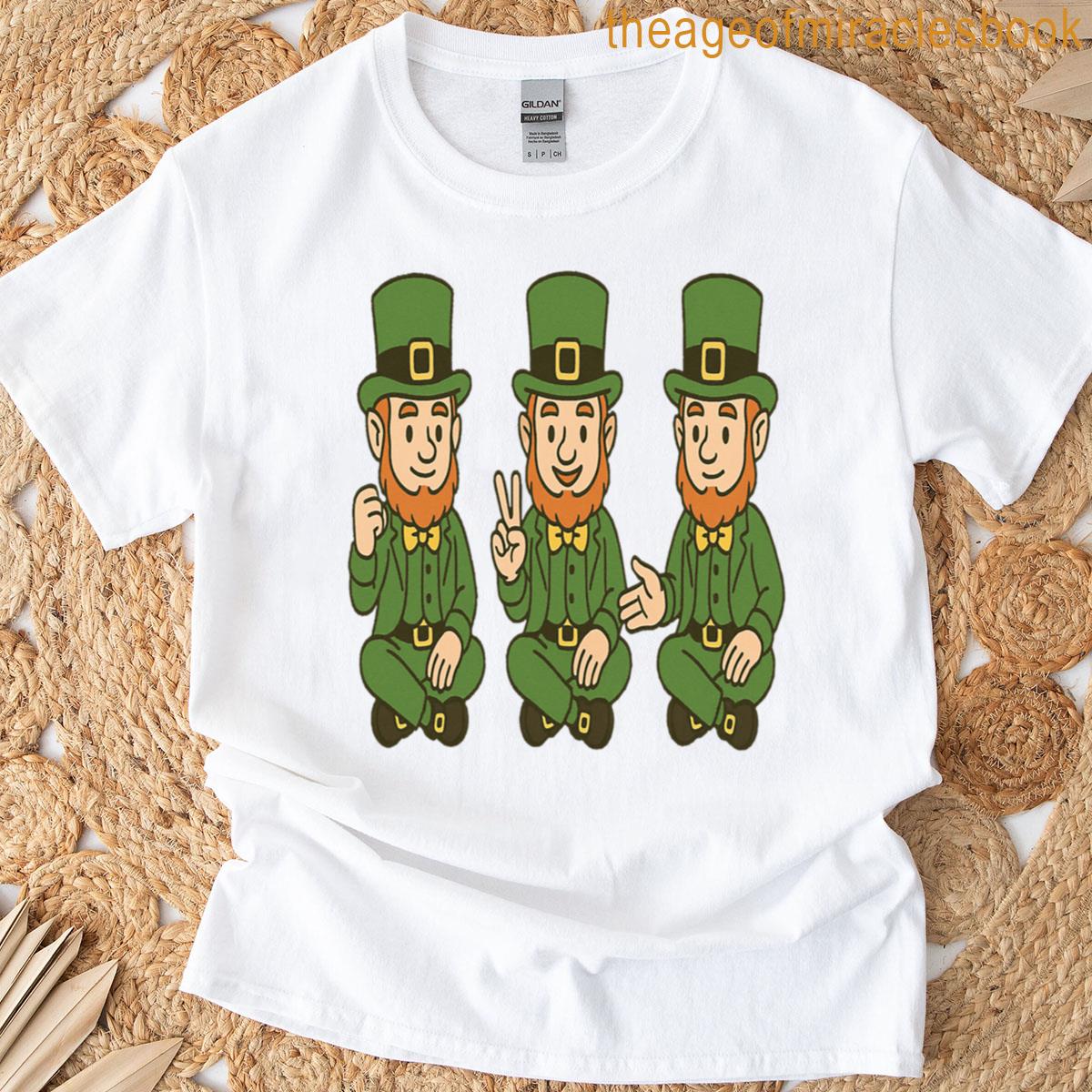 Three Leprechauns Rock Paper Scissors T-shirt