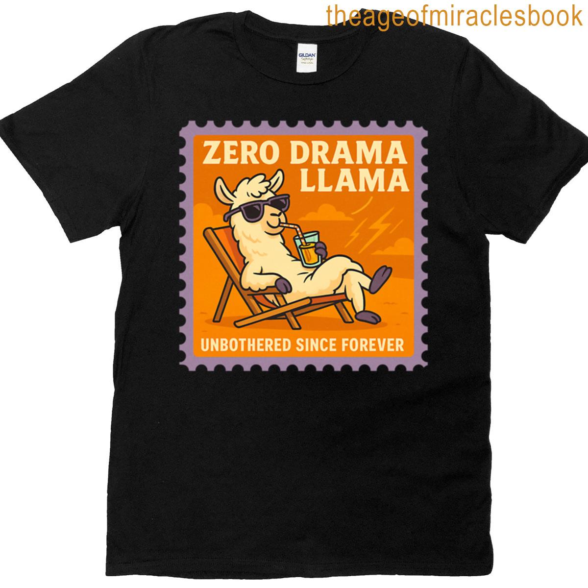 Zero Drama Llama Unbothered Since Forever Oversized T-shirt
