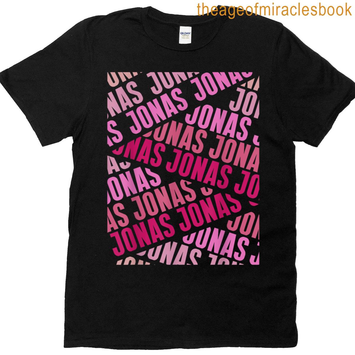Diagonal Jonas Pattern Jonas Pink T-shirt