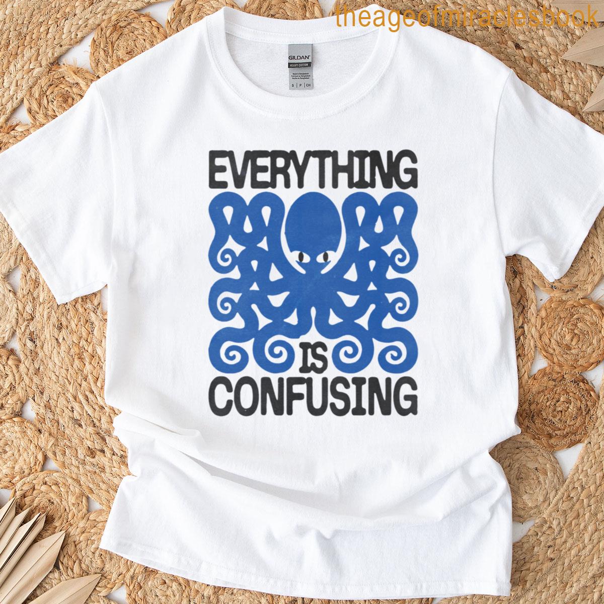 Everything Is Confusing Octopus Graphic Oversized T-shirt