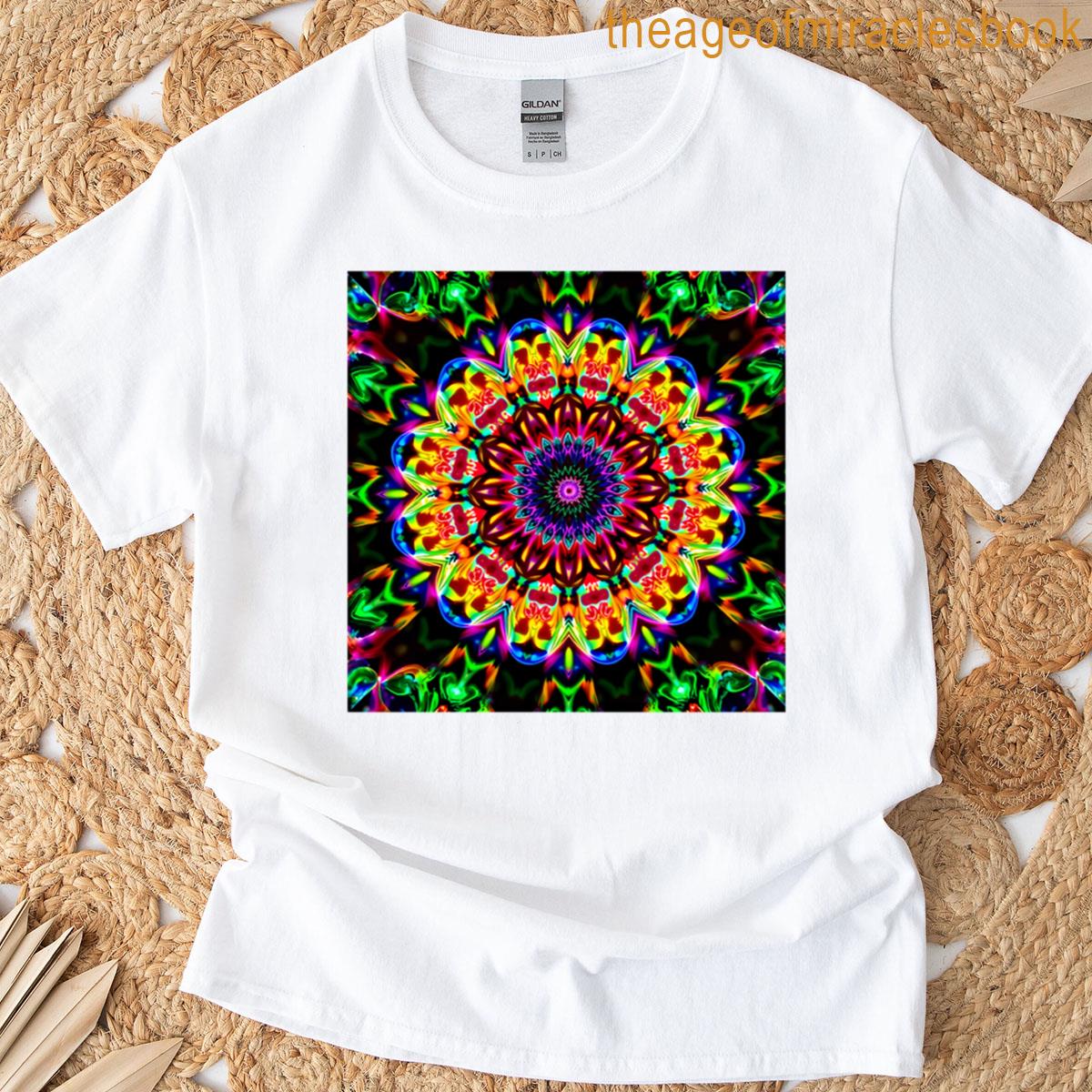 Kaleidoscope Design With Visual Contrast T-shirt