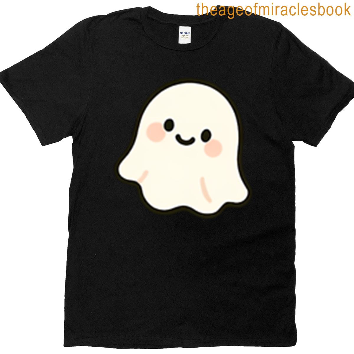 Kawaii Halloween Cats Ghosts Pumpkins Pattern T-shirt