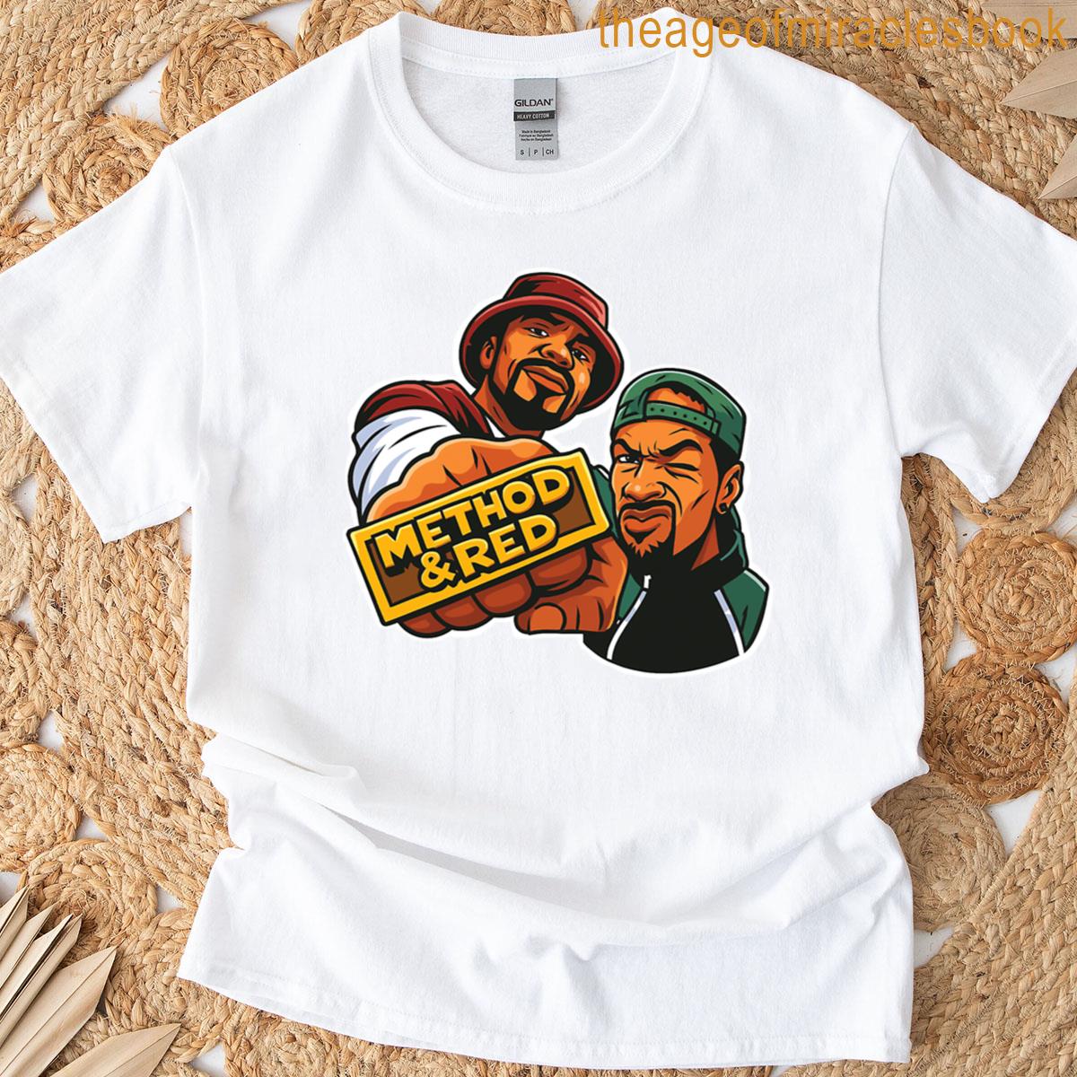 Method Red Graffiti Style Sticker 90s Rap Legends Artwork Oversized T-shirt